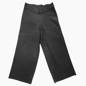 Rachel Zoe Black Sweater Knit Lounge Cropped  Pull-on Capris- Sz-M